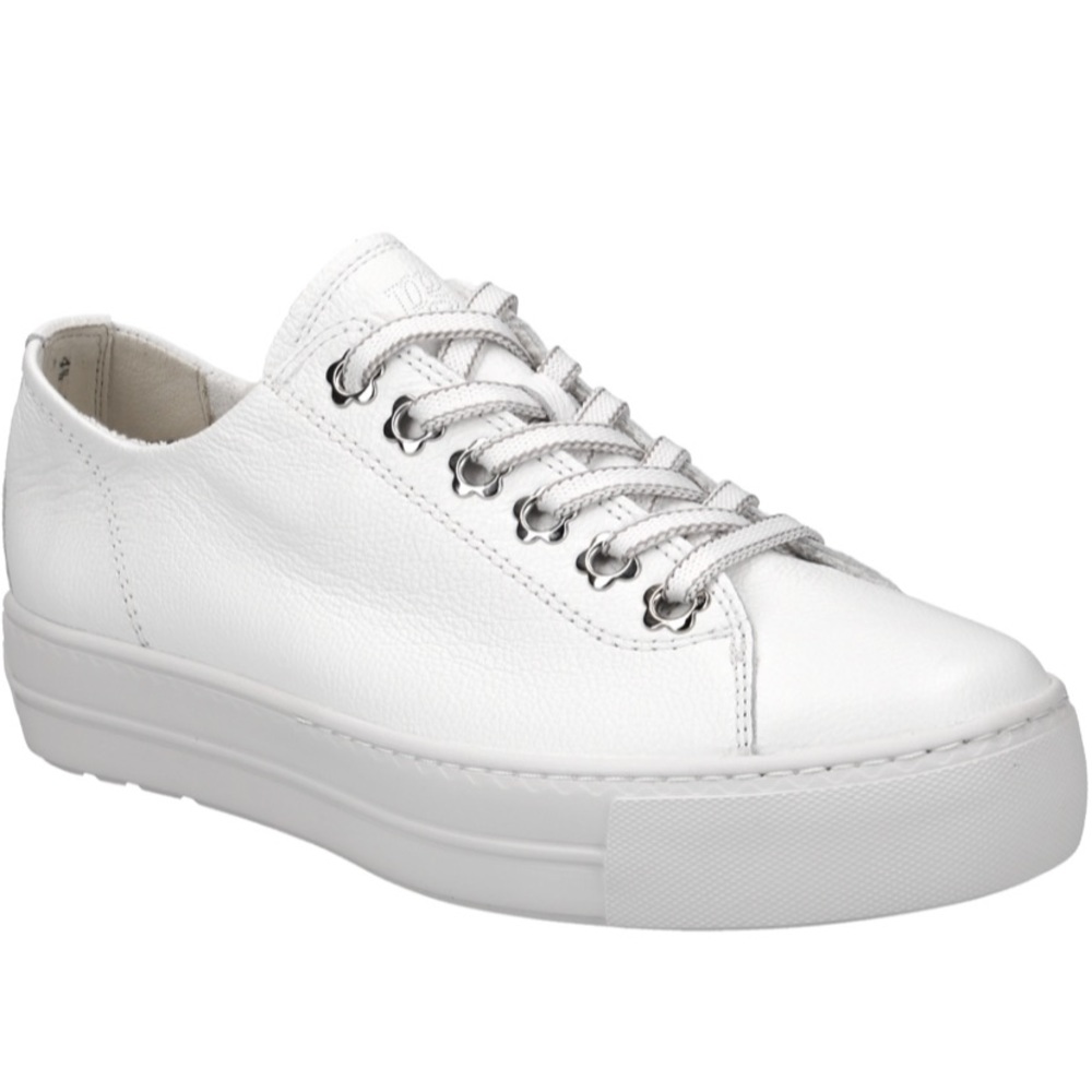 Low Top Platform Sneakers. US sizes. White leather